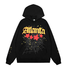 Sp5der Black Atlanta Spider Web Hoodie Sweatpants Set