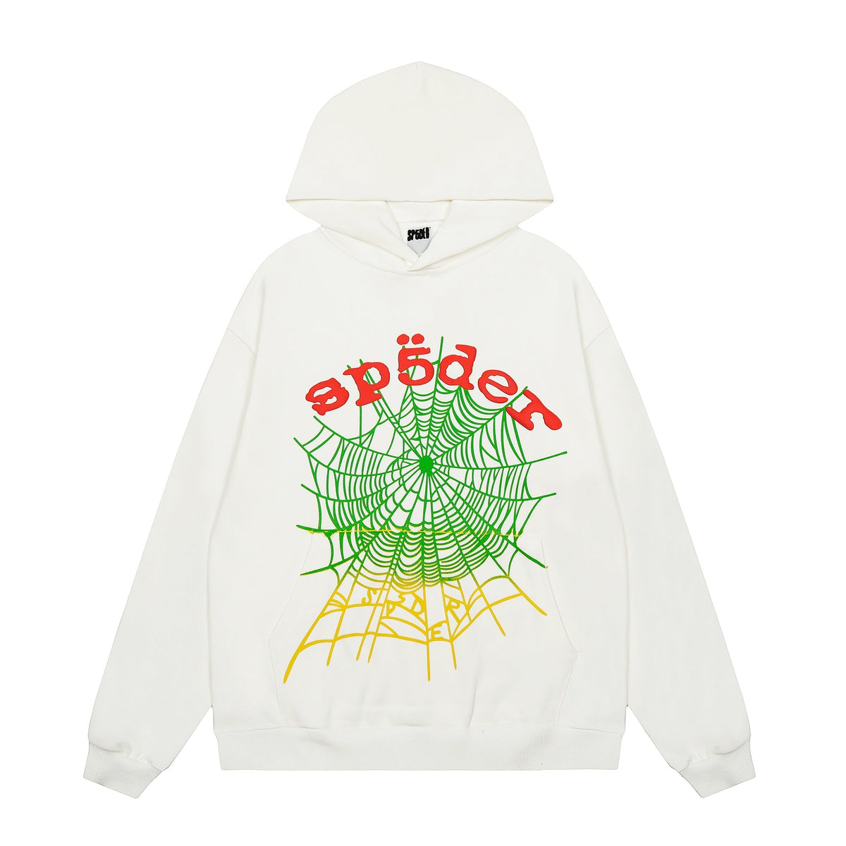 Sp5der White Gradient Spider Web Hoodie Sweatpants Set