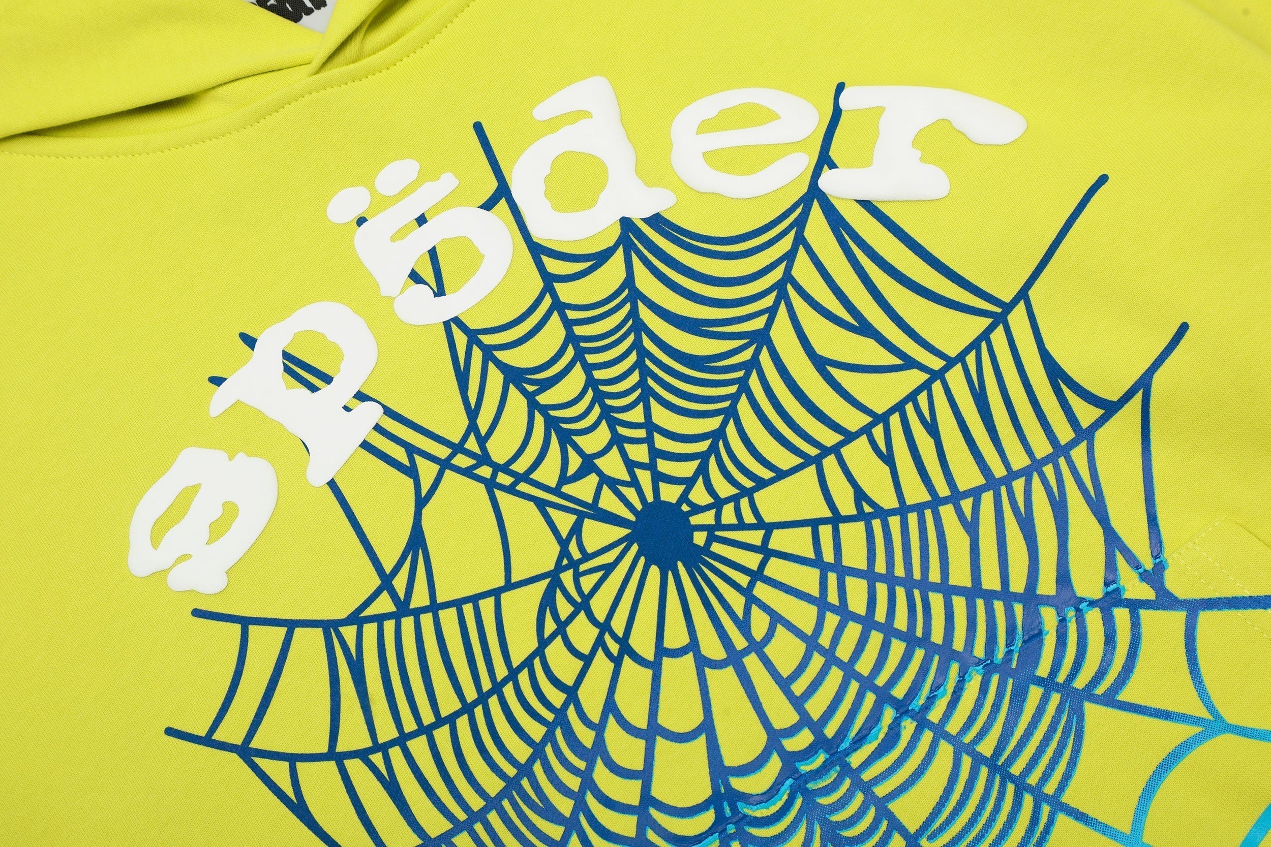 Sp5der Lime Gradient Spider Web Hoodie Sweatpants Set