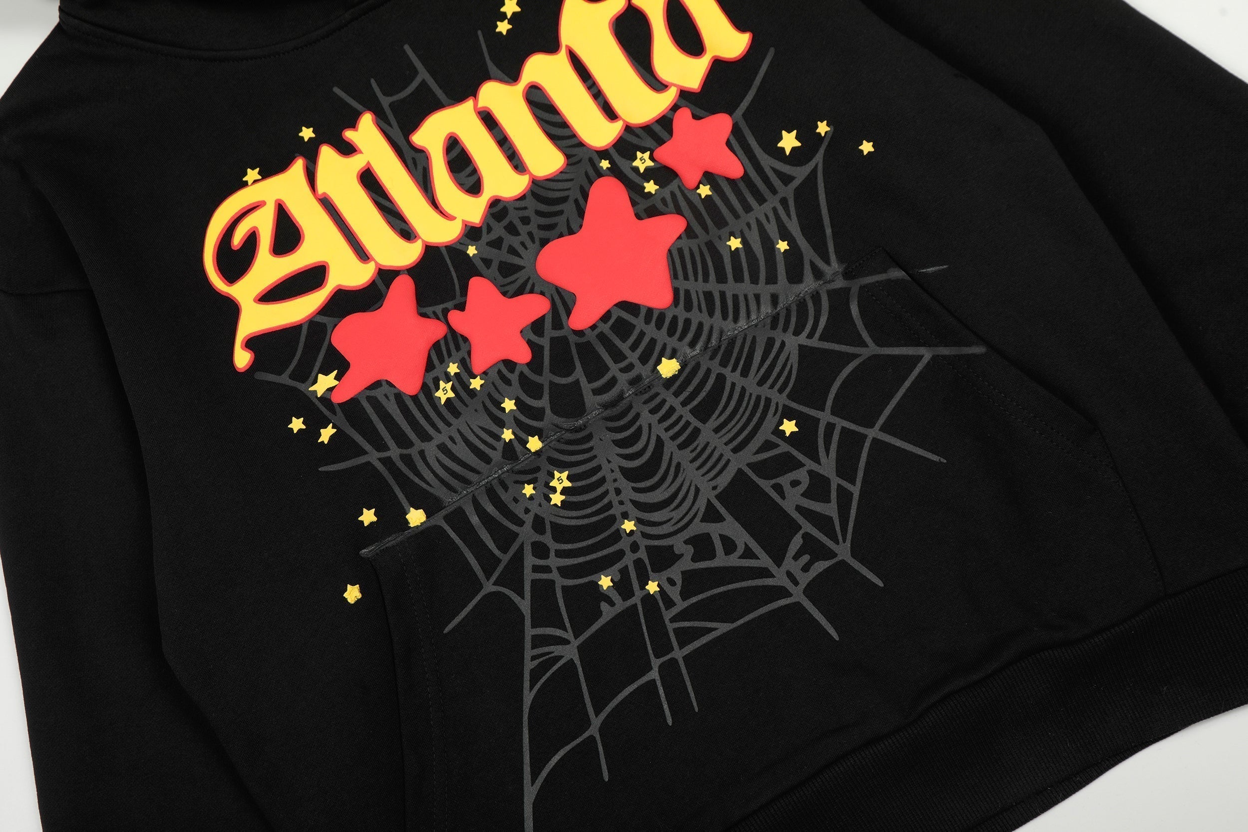 Sp5der Black Atlanta Spider Web Hoodie Sweatpants Set