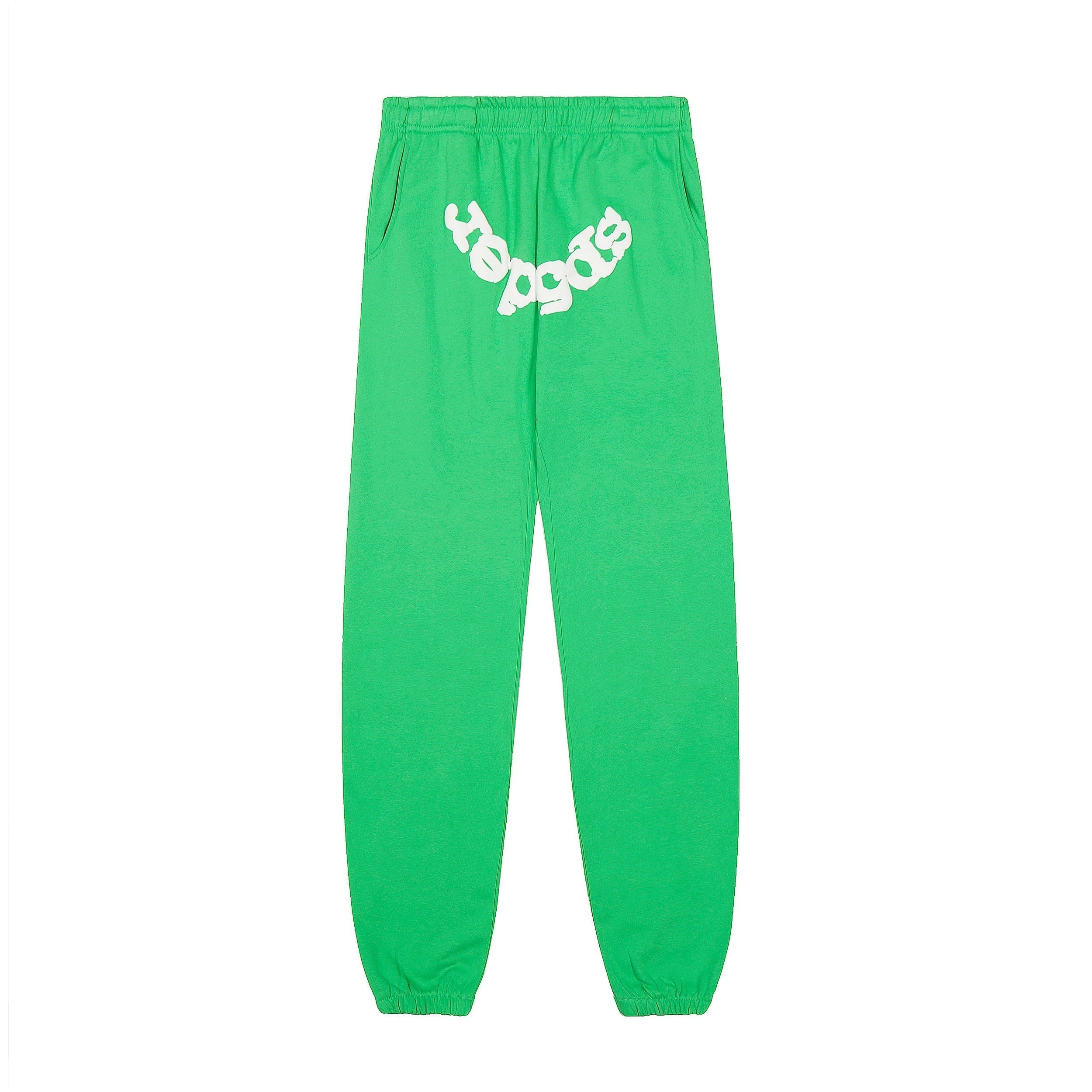Sp5der Green Spider Web Hoodie Sweatpants Set