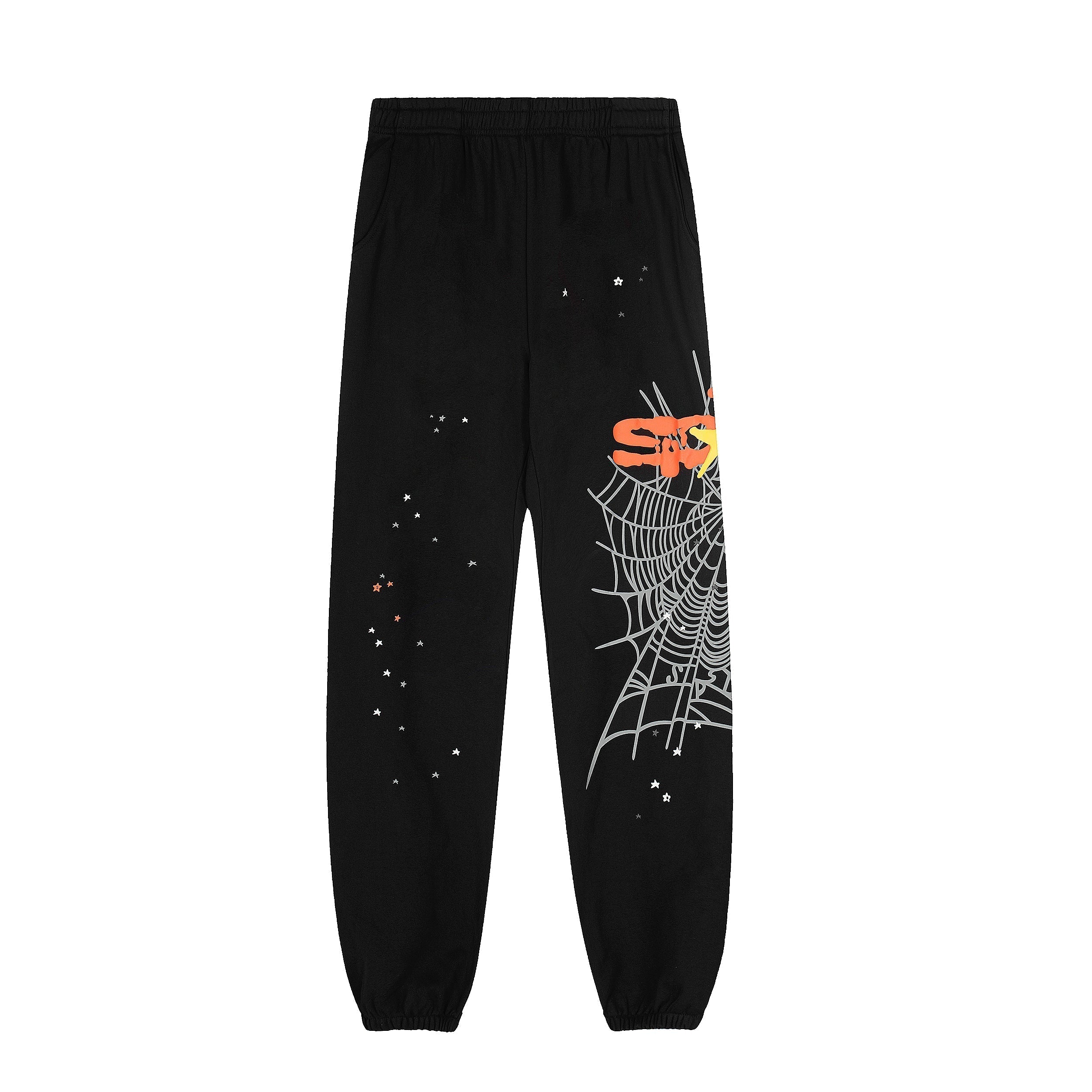 Sp5der Black Star Print Hoodie
