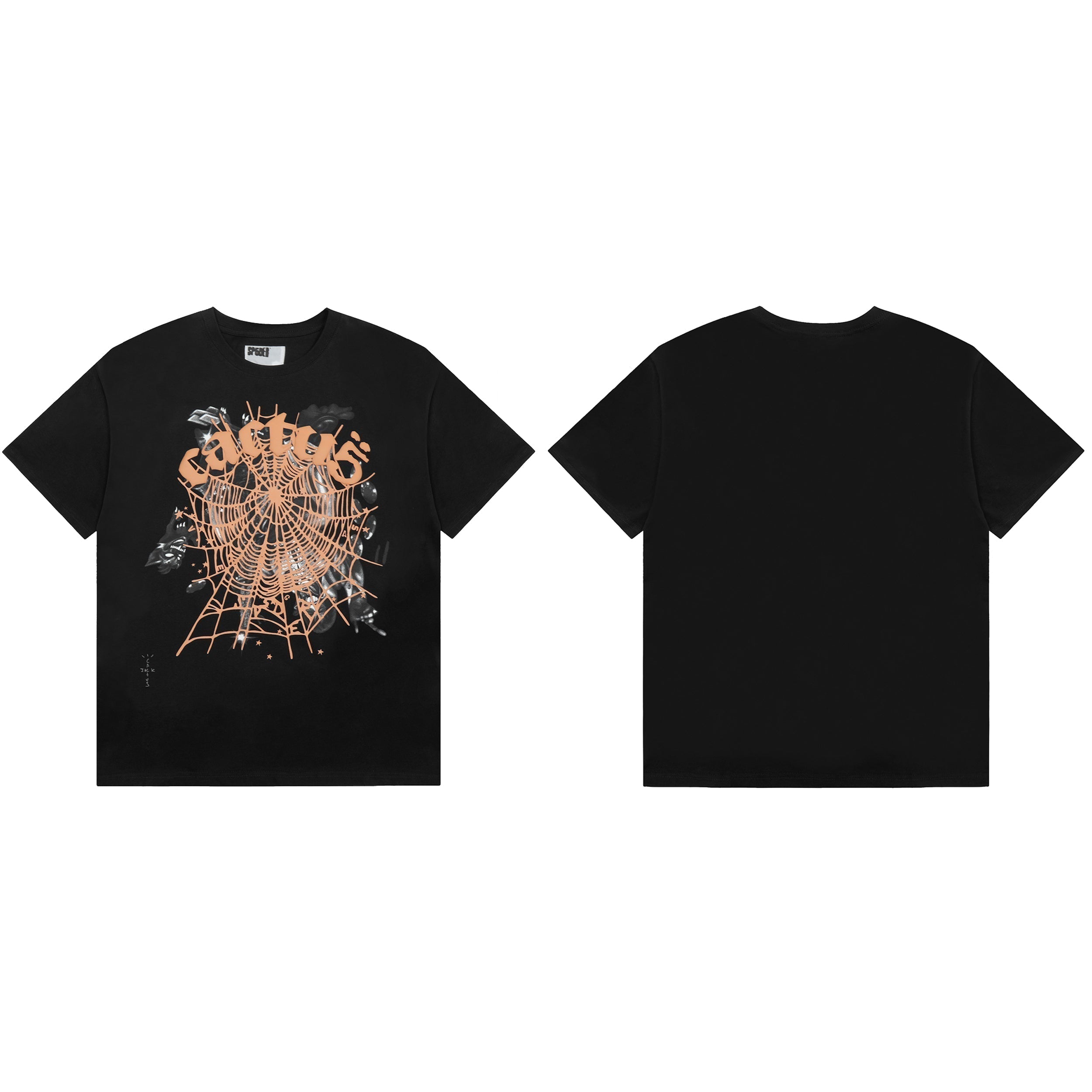 Sp5der Cactus Spider Web Graphic T‑Shirt