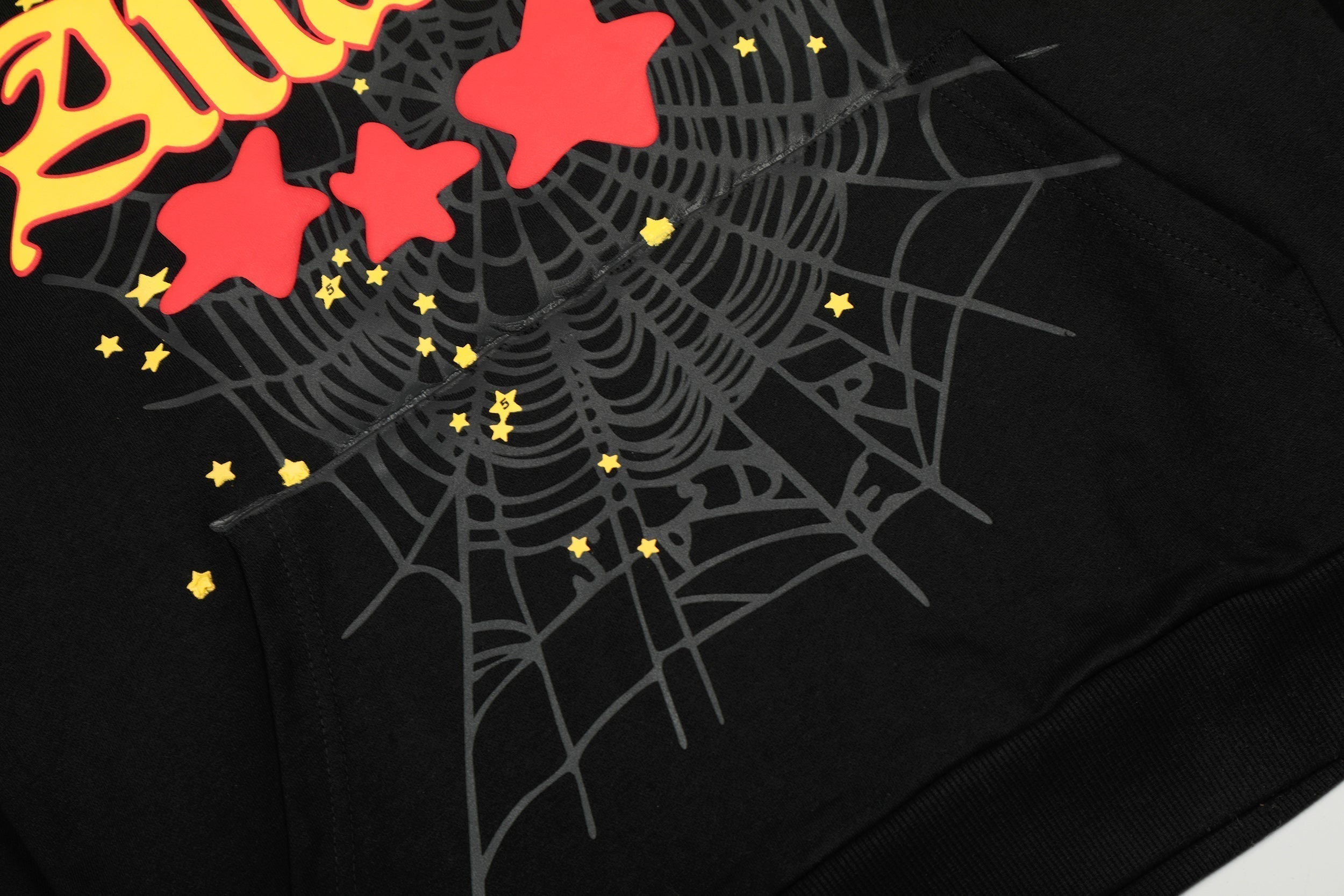 Sp5der Black Atlanta Spider Web Hoodie Sweatpants Set