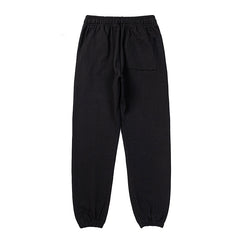 Sp5der Black Multicolor Star Graphic Sweatpants