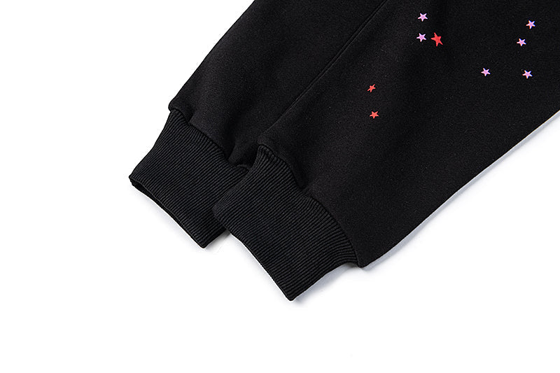 Sp5der Pink Spider Web Star Pullover Hoodie