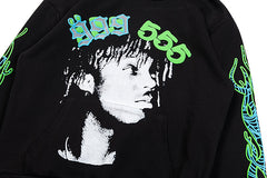 Sp5der 999 555 Portrait Graphic Pullover Hoodie
