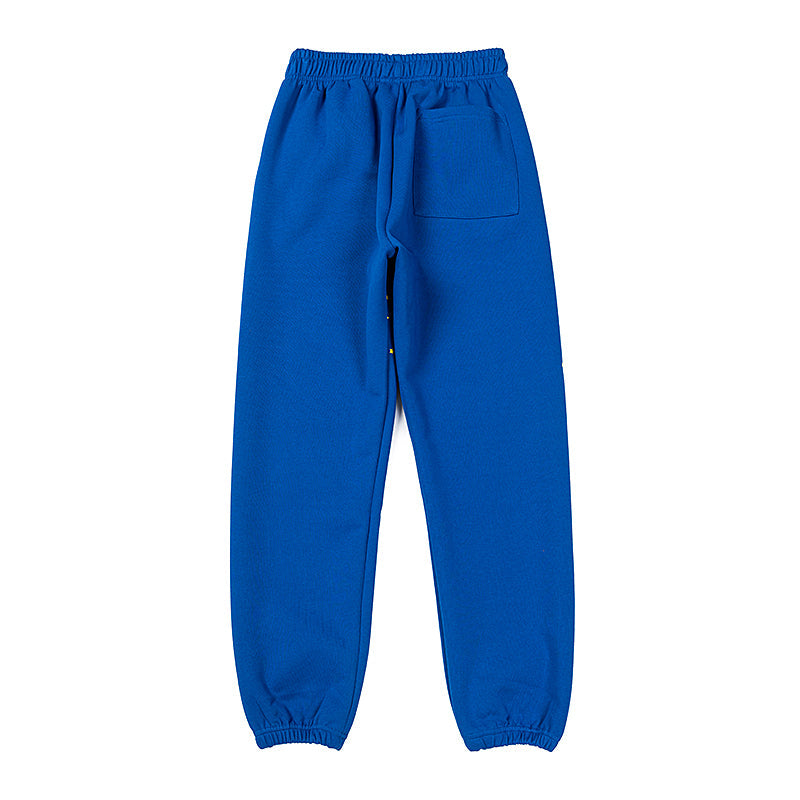 Sp5der Blue 555 Star Graphic Sweatpants