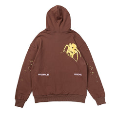 Sp5der Portrait Star Print Pullover Hoodie