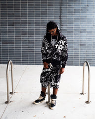 Mixed Emotion Black “Graffiti” Shorts