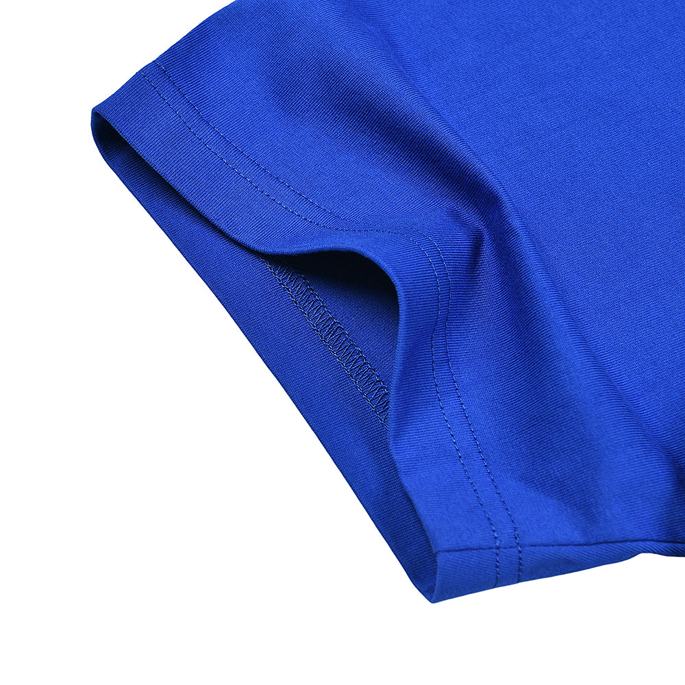 Sp5der Blue Spider Web Graphic T‑Shirt