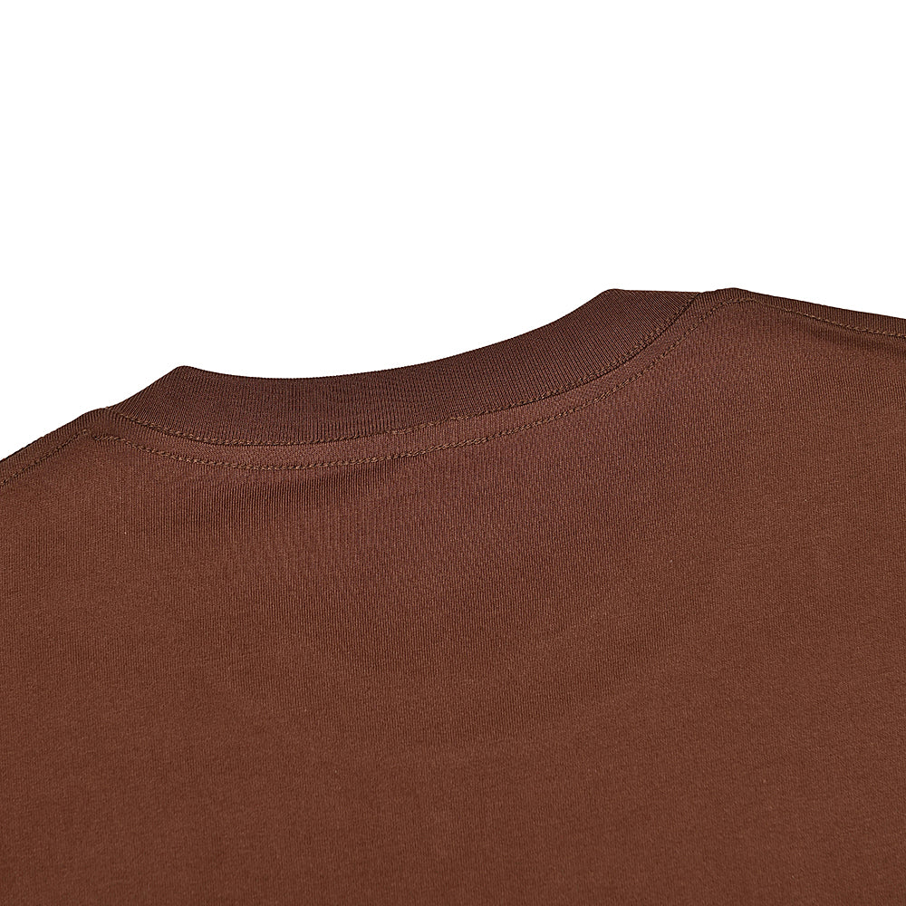 Sp5der Brown Yellow Spider Web Graphic T‑Shirt