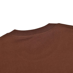 Sp5der Brown Yellow Spider Web Graphic T‑Shirt
