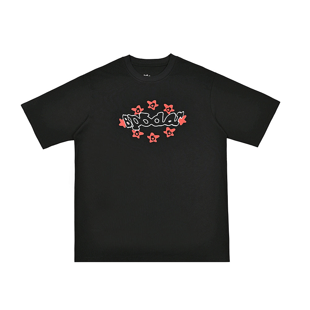 Sp5der Orange Surrounding Stars Logo T‑Shirt