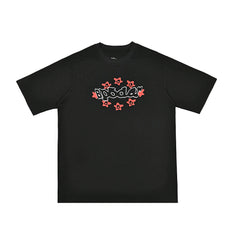 Sp5der Orange Surrounding Stars Logo T‑Shirt