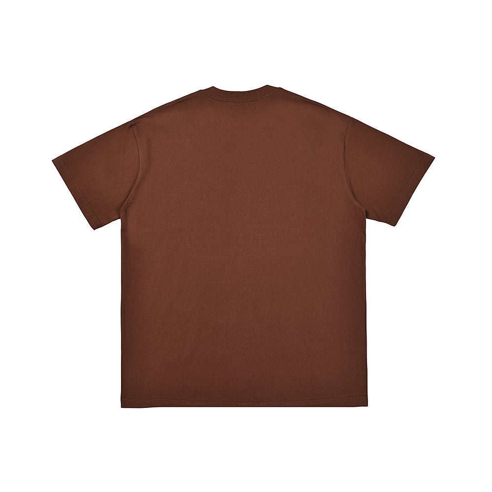 Sp5der Brown Abstract Spider Graphic T‑Shirt