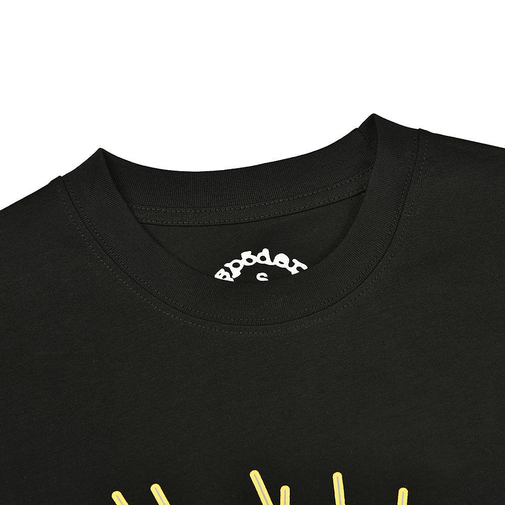 Sp5der Yellow Spider Web Star Graphic T‑Shirt