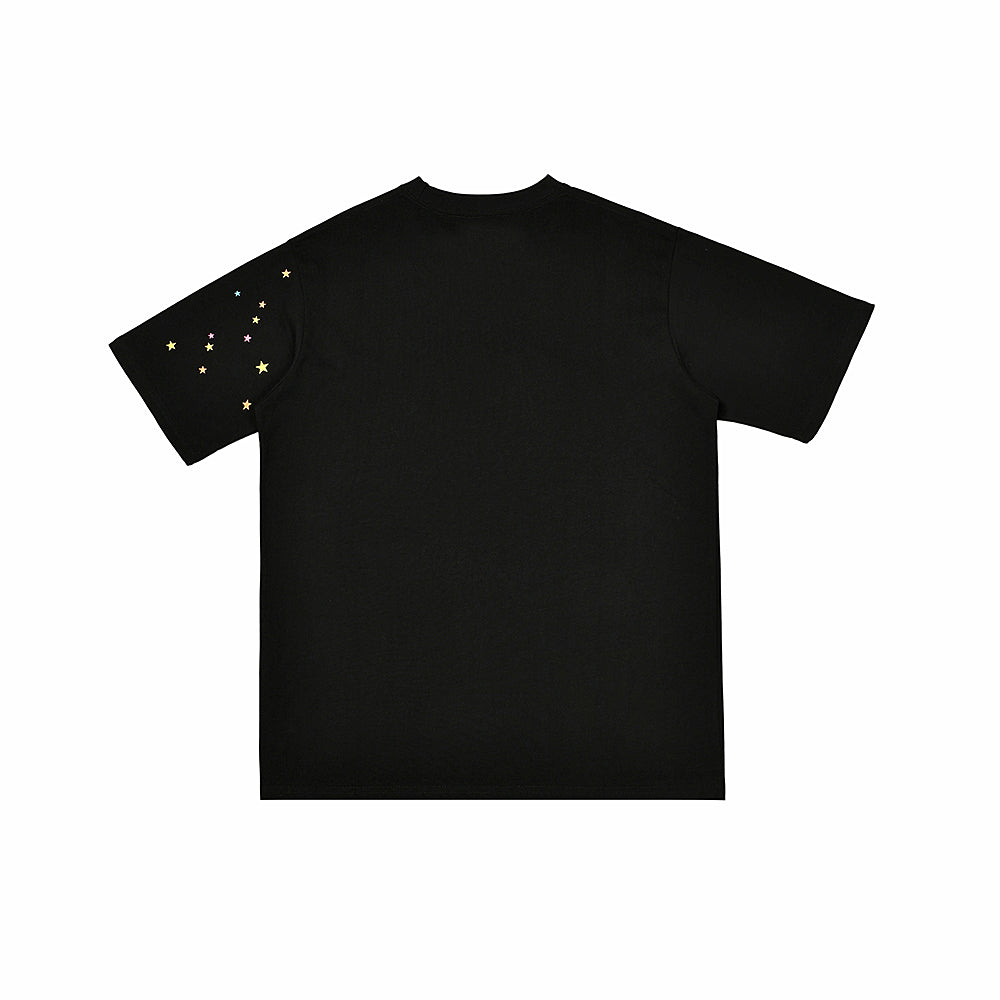 Sp5der Multi‑Color Star Spider Web Graphic T‑Shirt