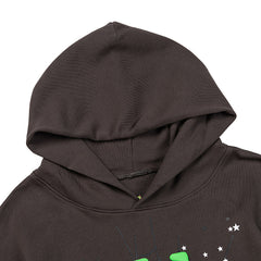 Sp5der Green Logo Spider Web Star Pullover Hoodie