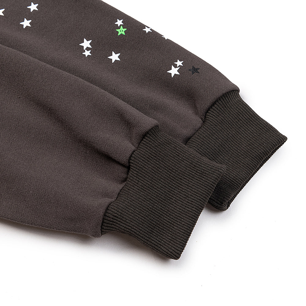 Sp5der Green Logo Spider Web Star Pullover Hoodie