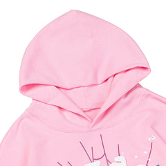 Sp5der Pink Spider Web Star Pullover Hoodie