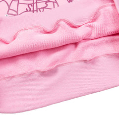 Sp5der Pink Spider Web Star Pullover Hoodie