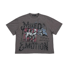 Mixed Emotion Grey “Friends” Tee