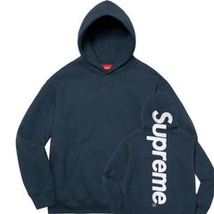 Supreme Vertical Box Logo Hooded Sweatshirt - Navy Blue