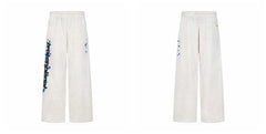 Broken Planet Vertical Logo Heather Grey Wide Leg Sweatpants