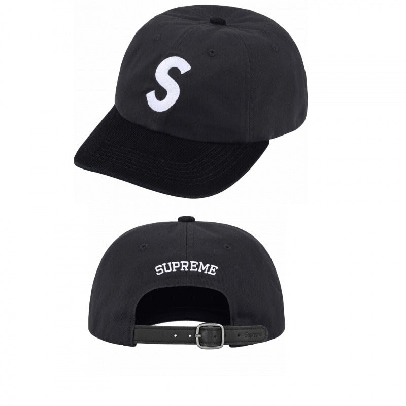 Supreme Black S Logo 6-Panel Dad Hat