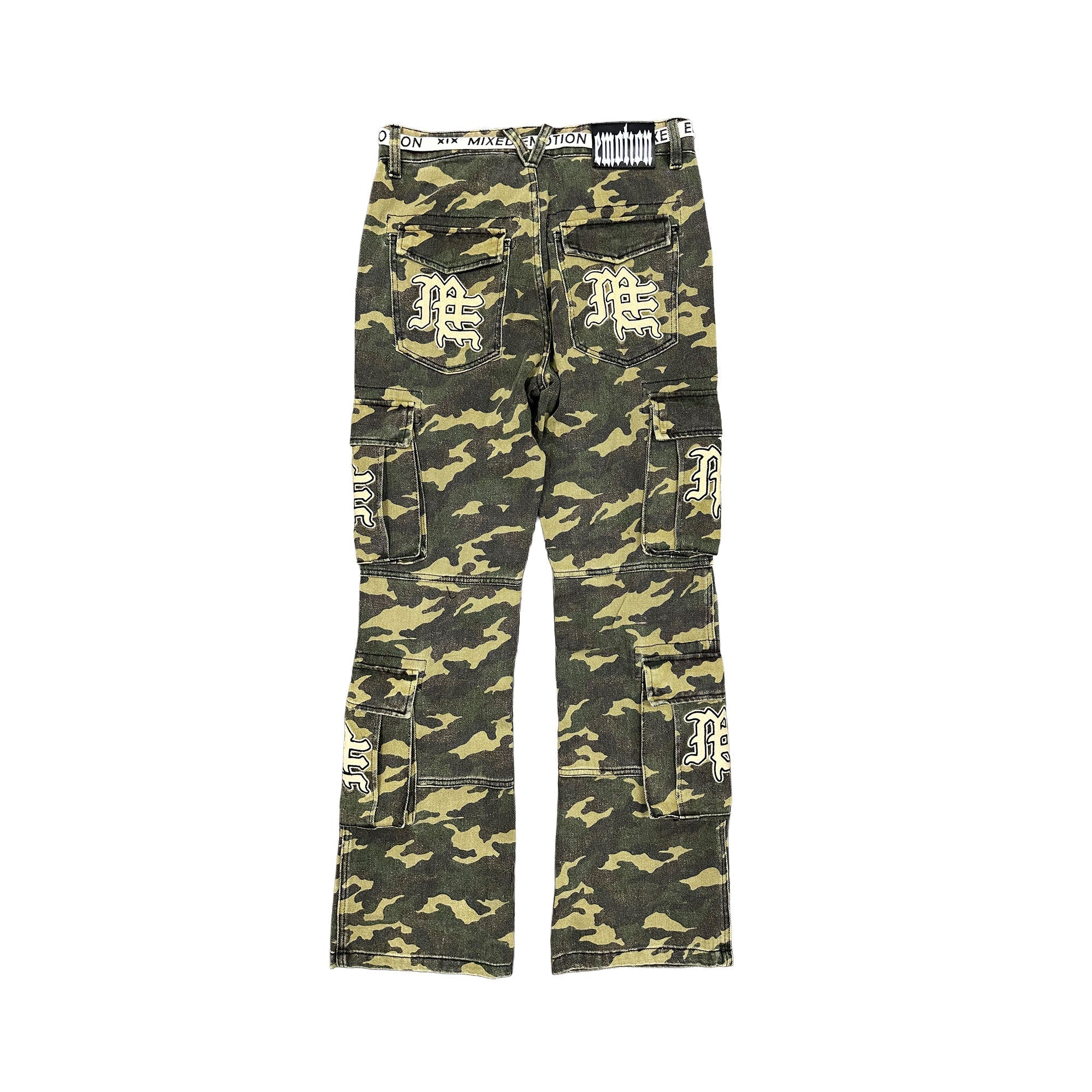 Mixed Emotion 'ME' Camo Cargo Pants
