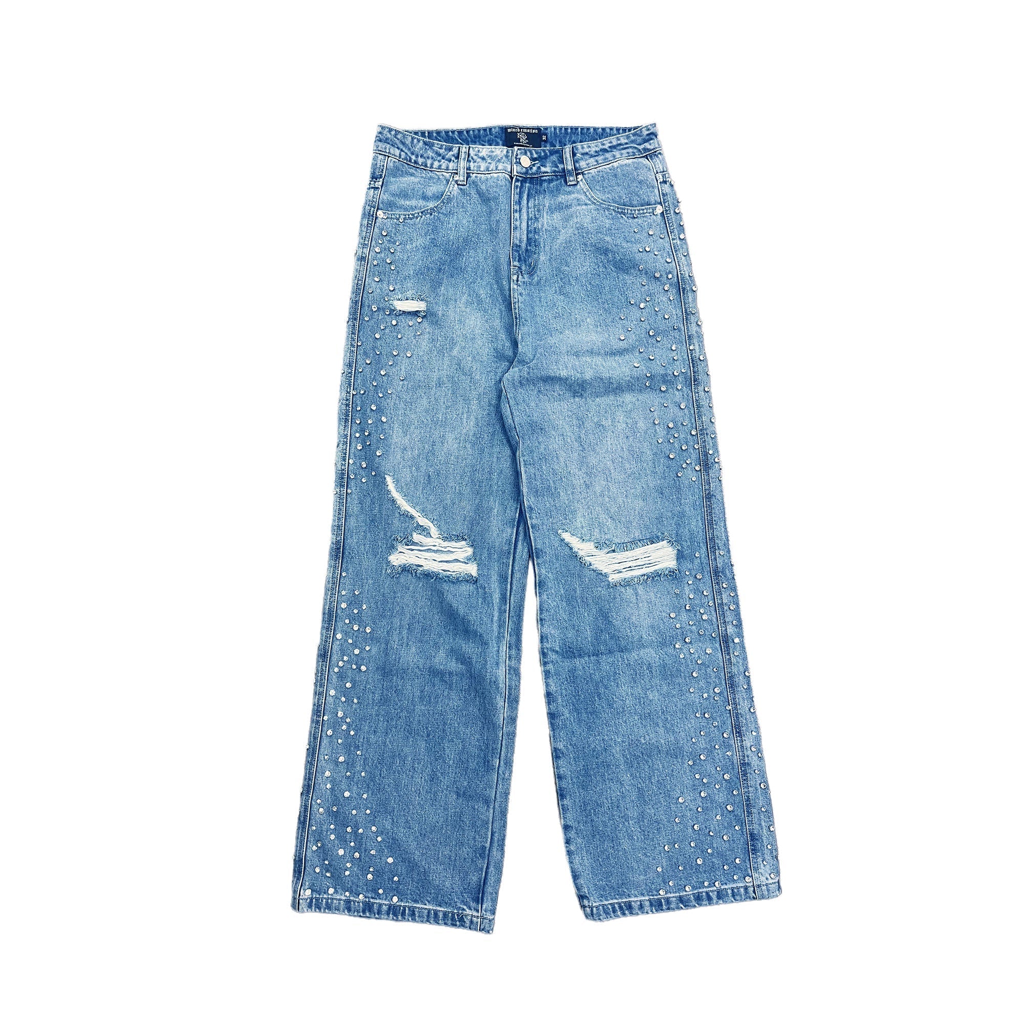 Mixed Emotion Blue ‘Stone’ Baggy Jeans
