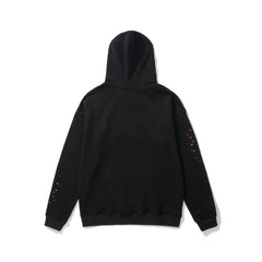 Sp5der Multi‑Color Spider Web Star Print Hoodie