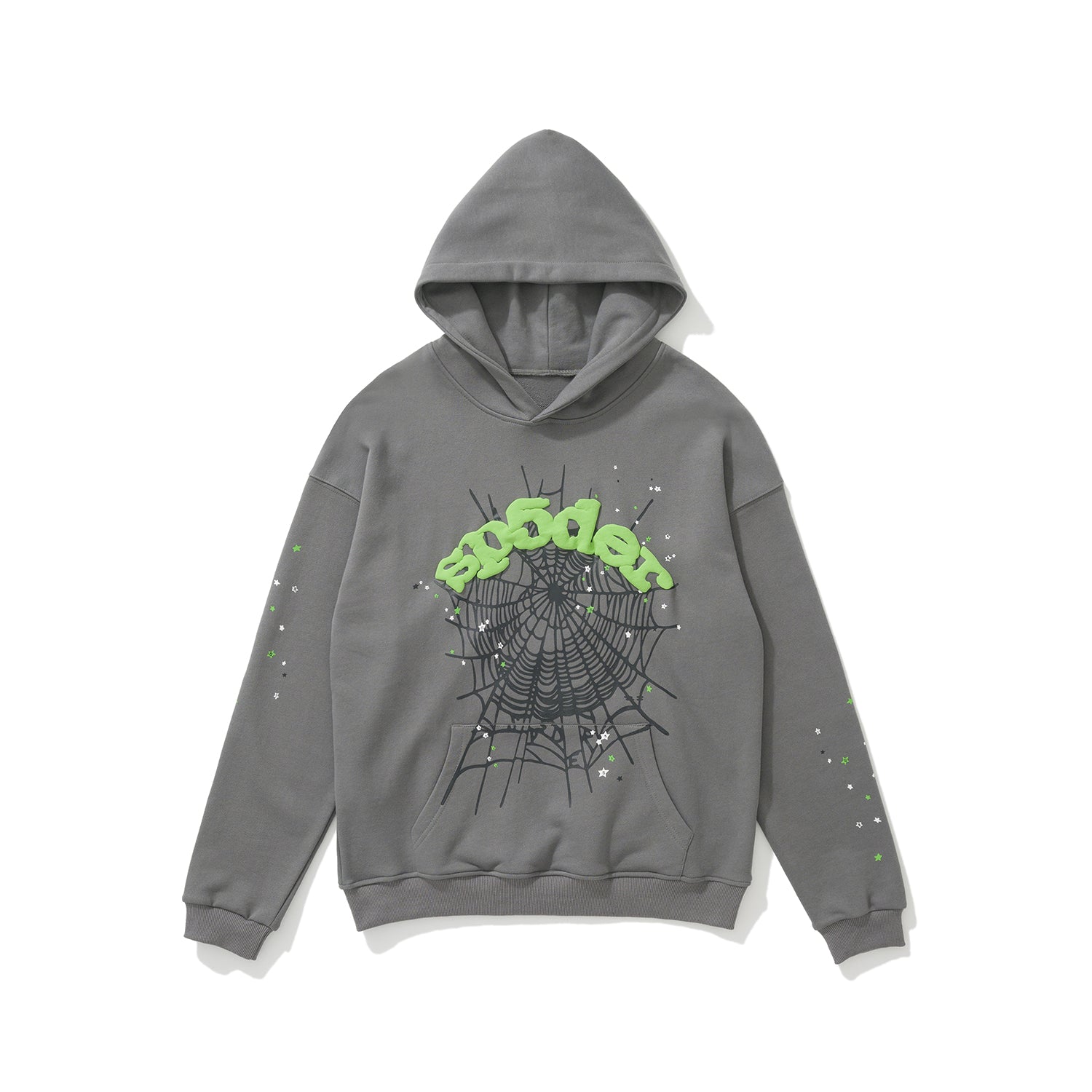 Sp5der Multi‑Color Spider Web Star Print Hoodie
