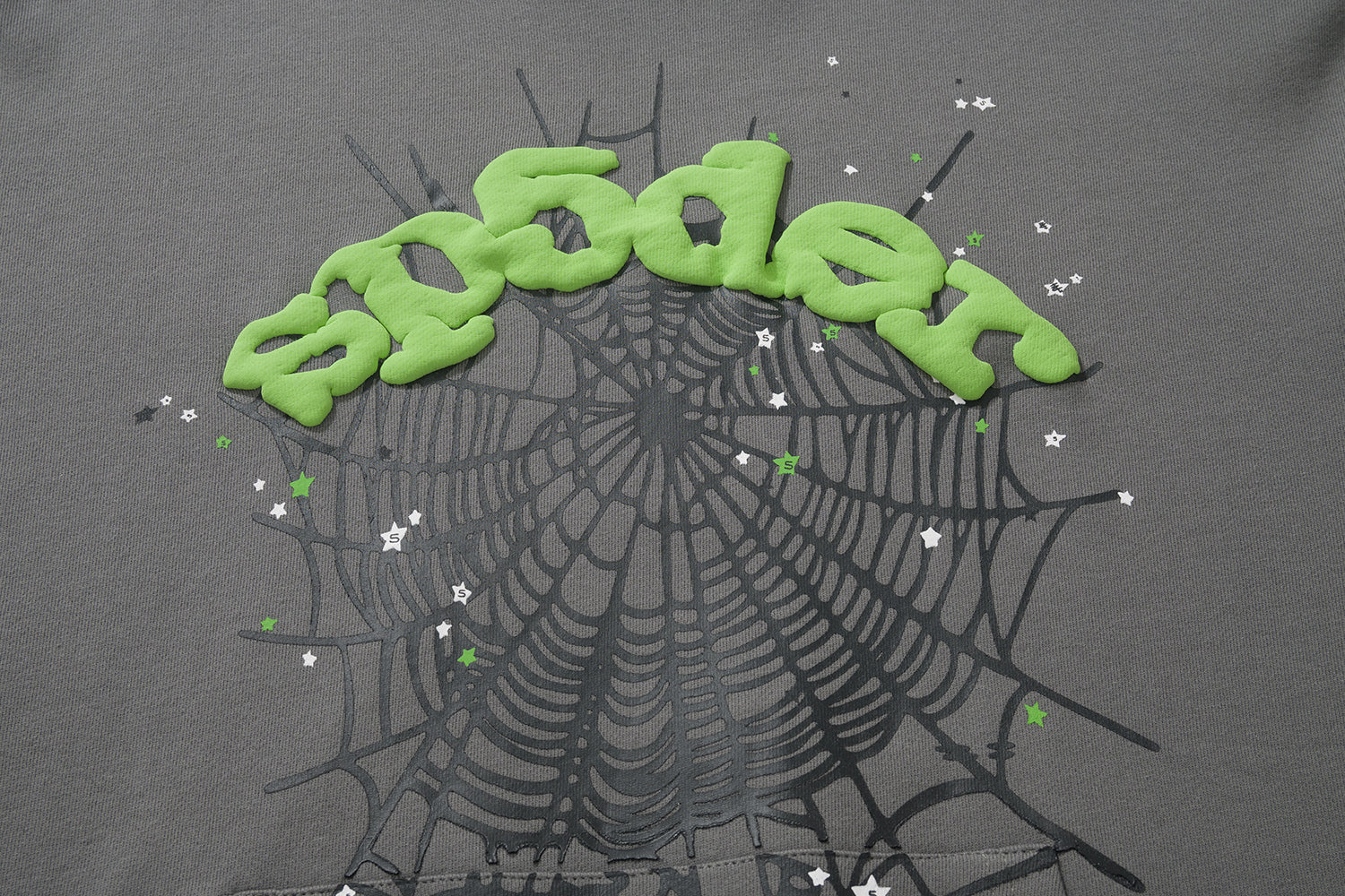 Sp5der Multi‑Color Spider Web Star Print Hoodie