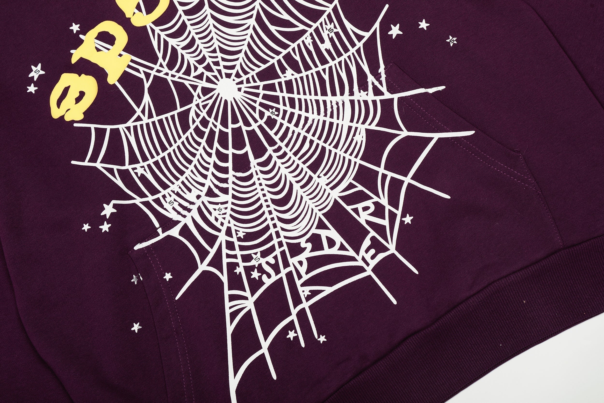 Sp5der Purple Spider Web Hoodie Sweatpants Set