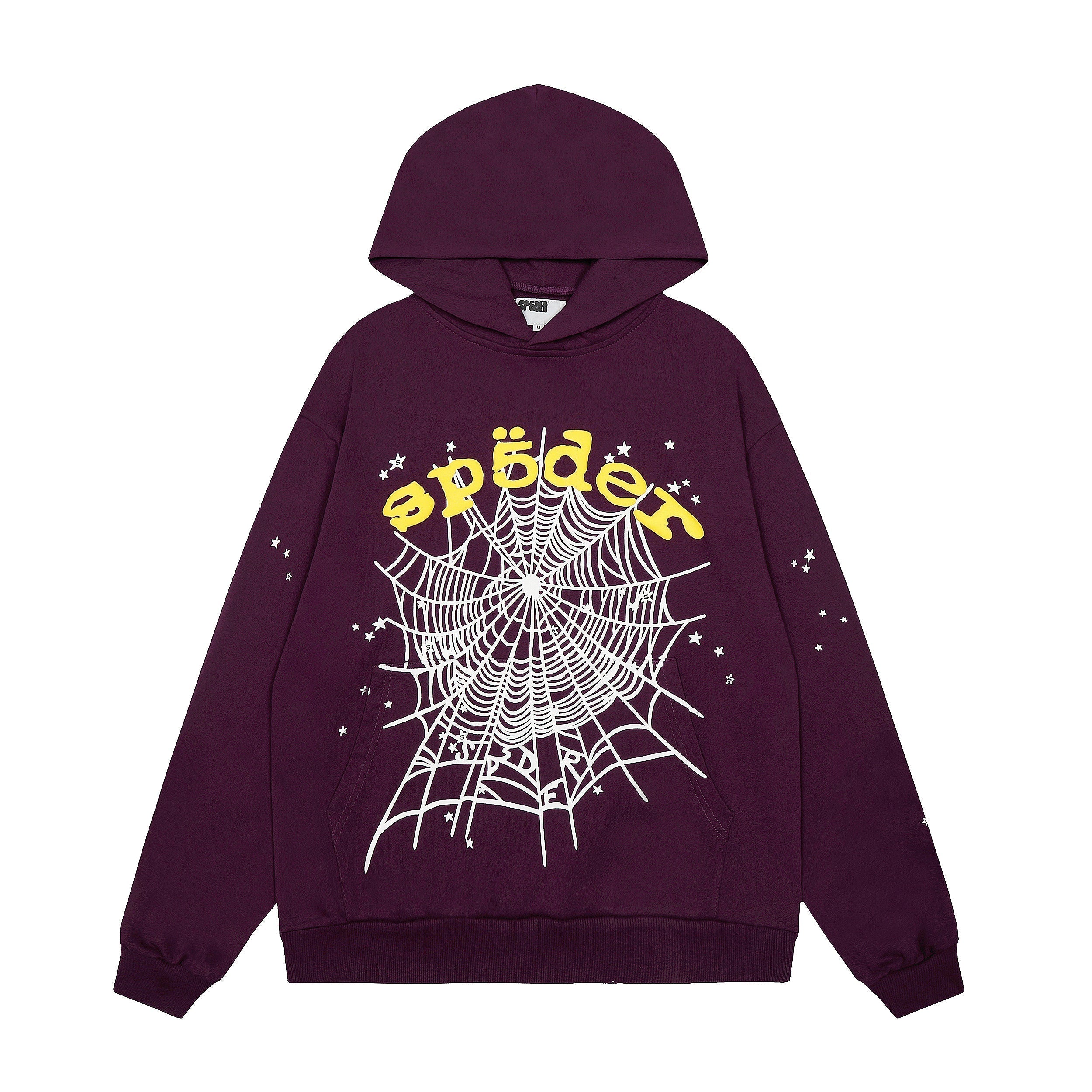 Sp5der Purple Spider Web Hoodie Sweatpants Set