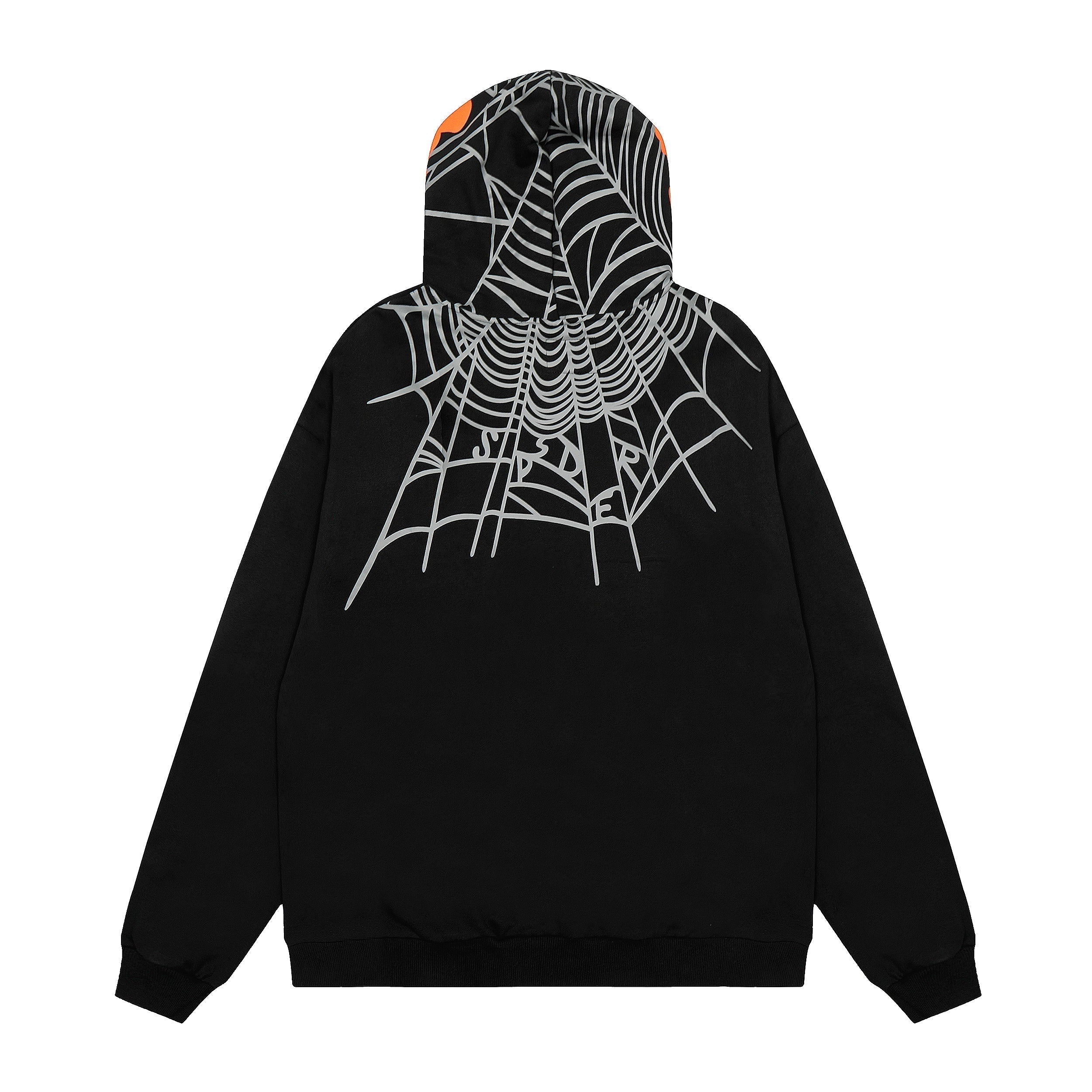 Sp5der Black Star Print Hoodie
