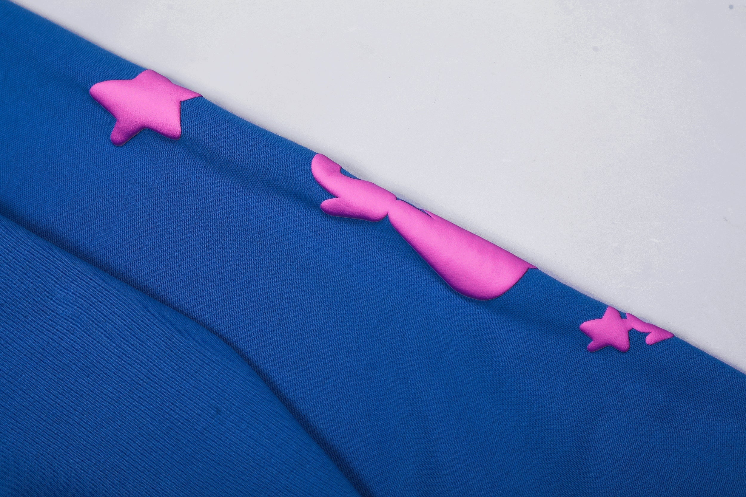 Sp5der Blue 555 Star Hoodie Sweatpants Set