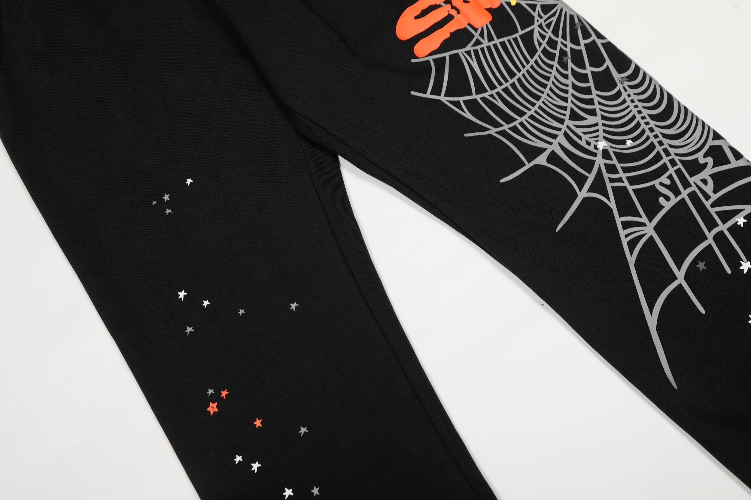 Sp5der Black Star Print Hoodie