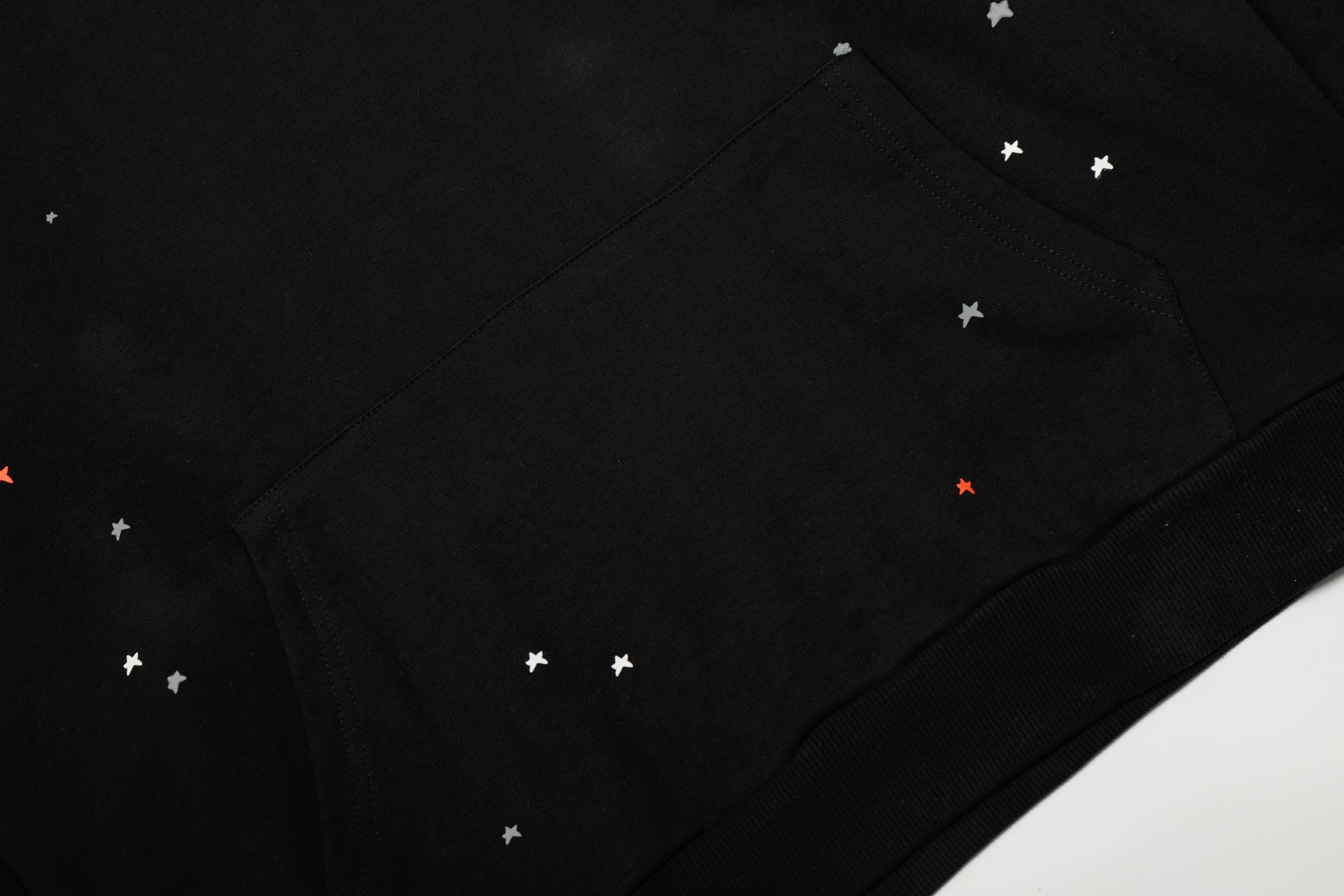 Sp5der Black Star Print Hoodie