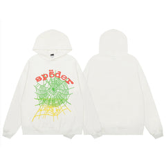 Sp5der White Gradient Spider Web Hoodie Sweatpants Set