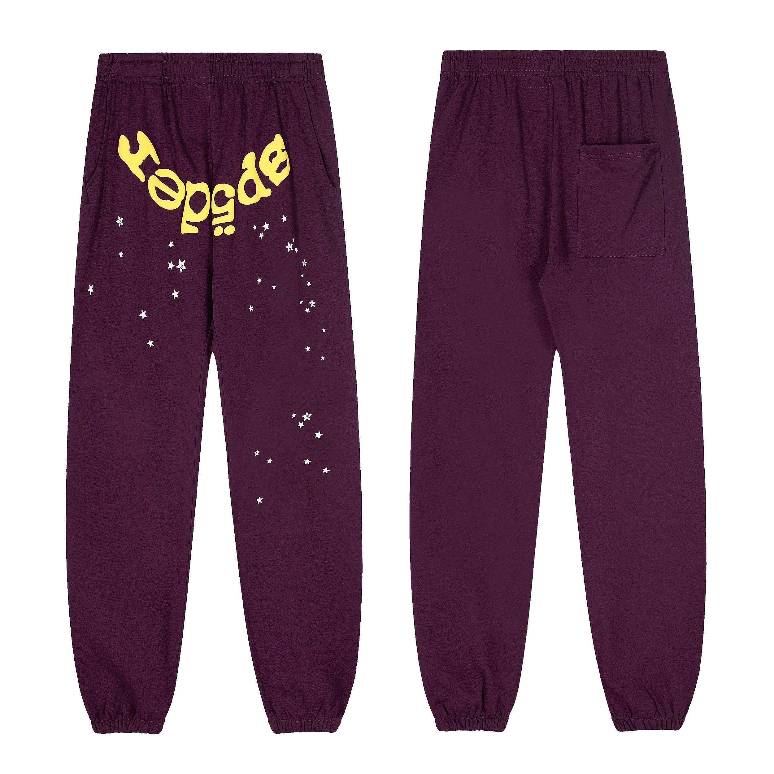 Sp5der Purple Spider Web Hoodie Sweatpants Set