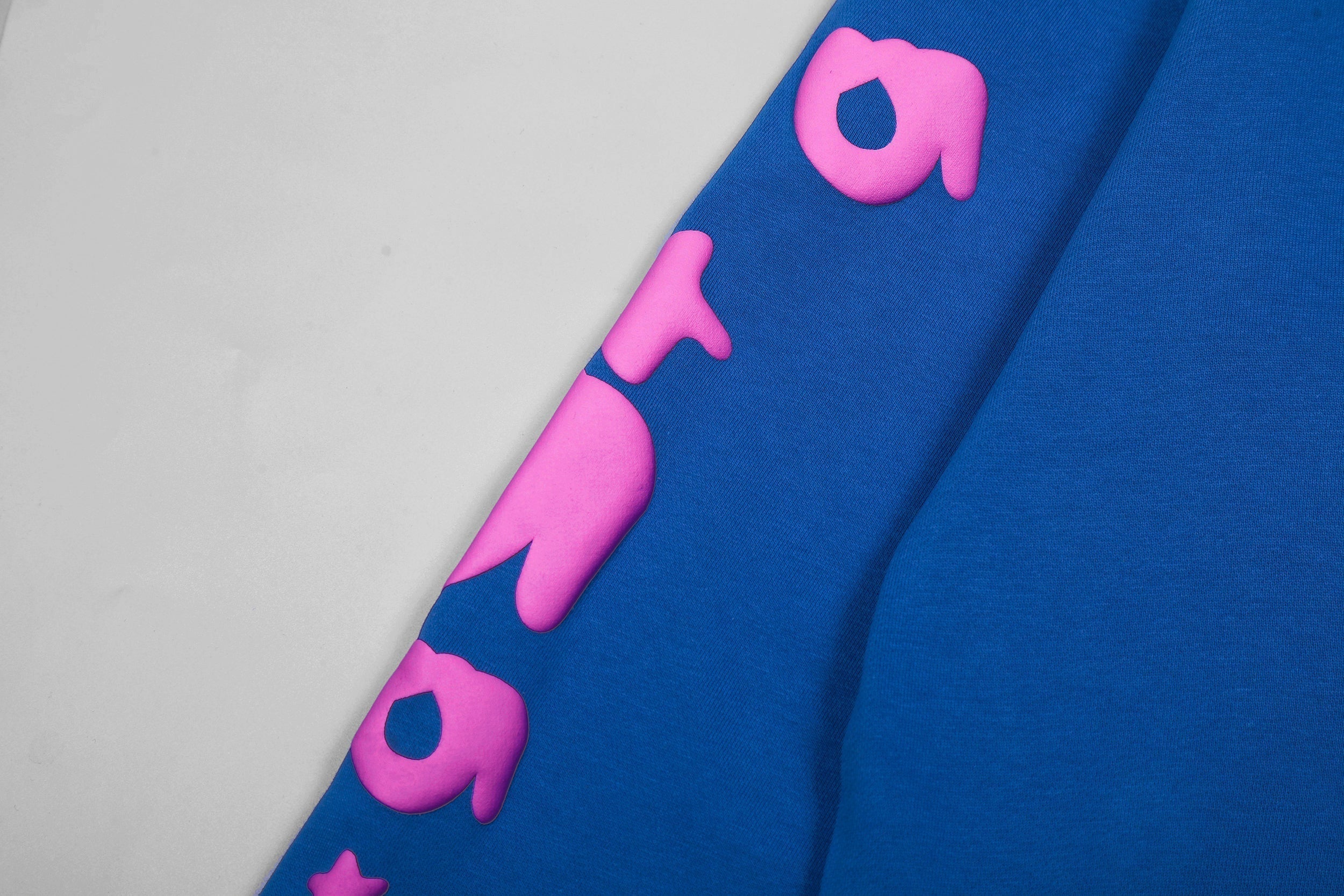 Sp5der Blue 555 Star Hoodie Sweatpants Set