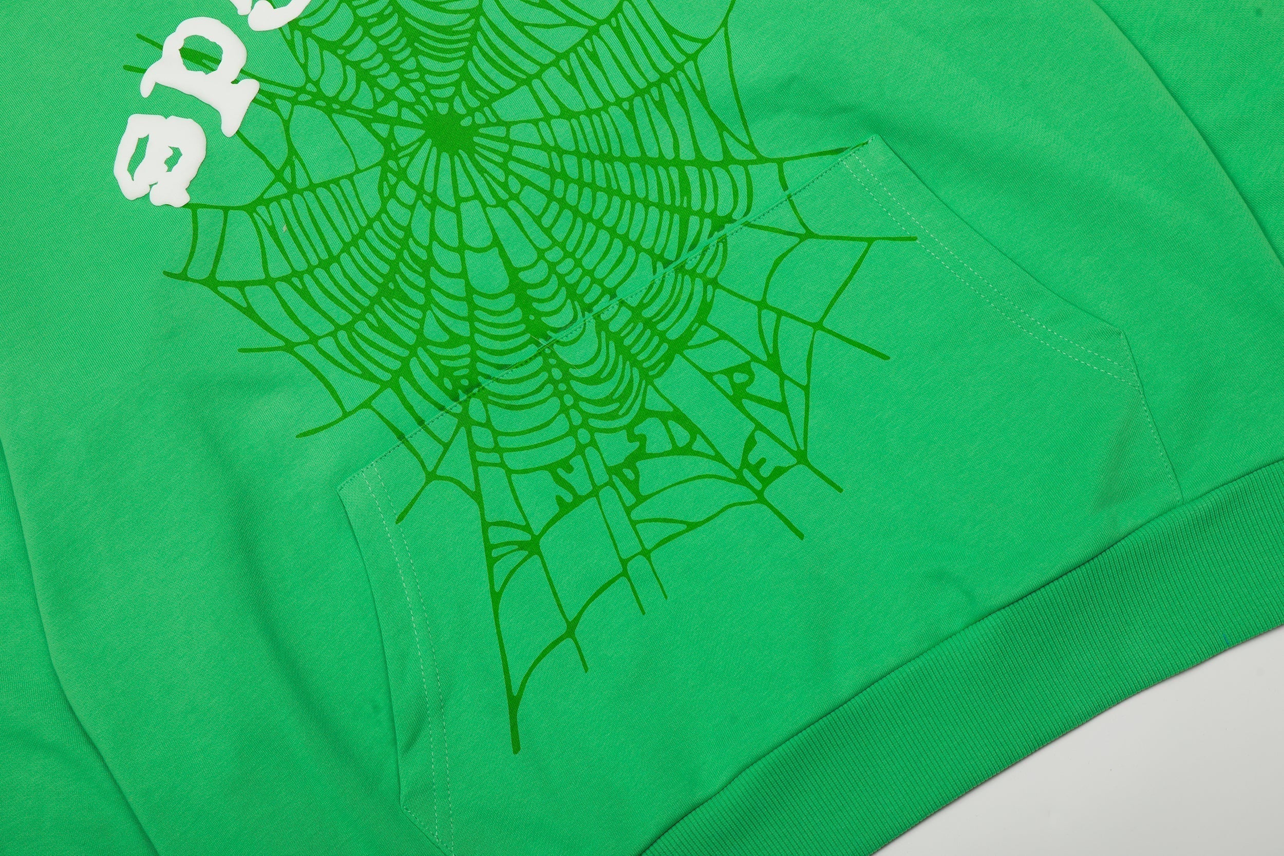 Sp5der Green Spider Web Hoodie Sweatpants Set