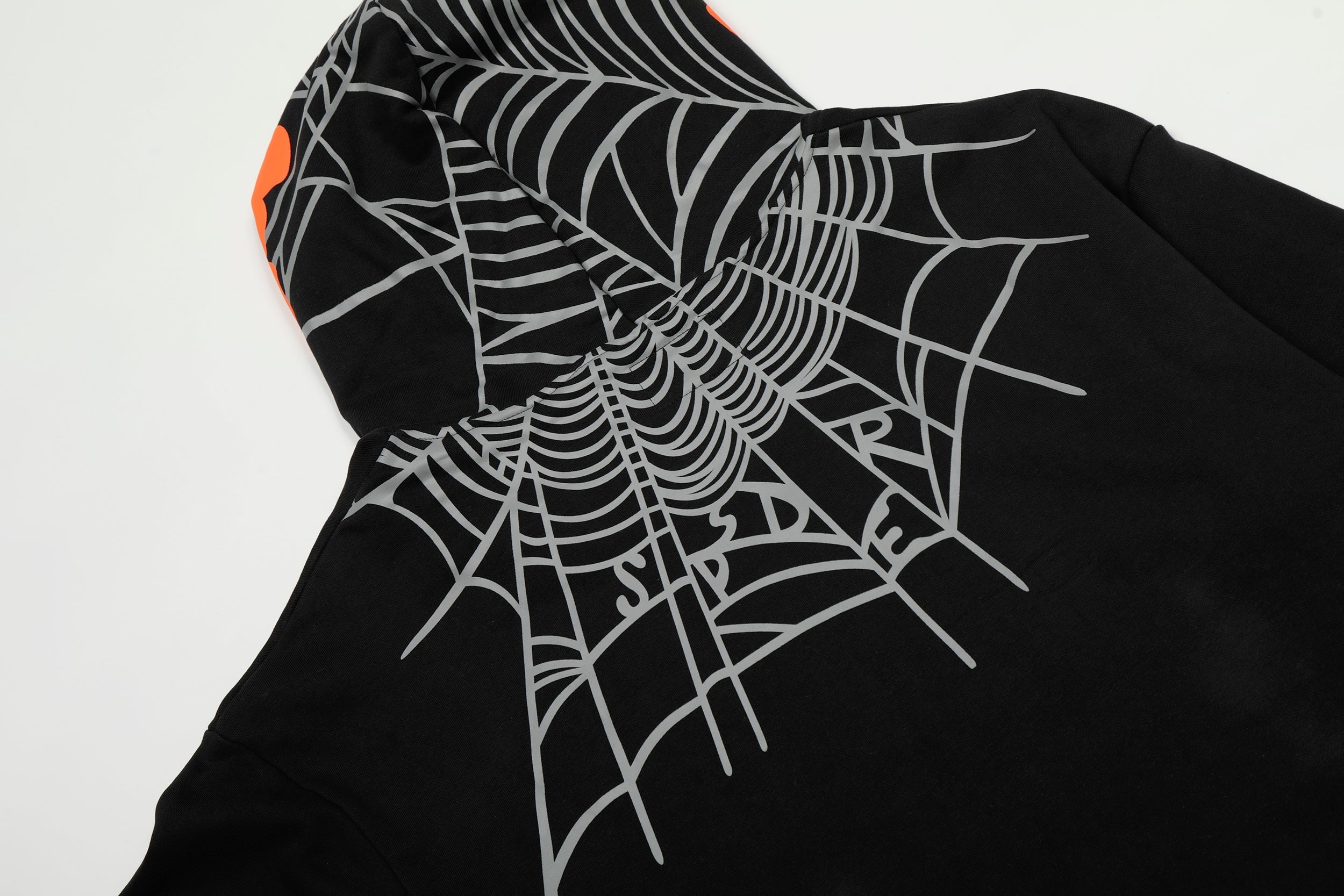 Sp5der Black Star Print Hoodie