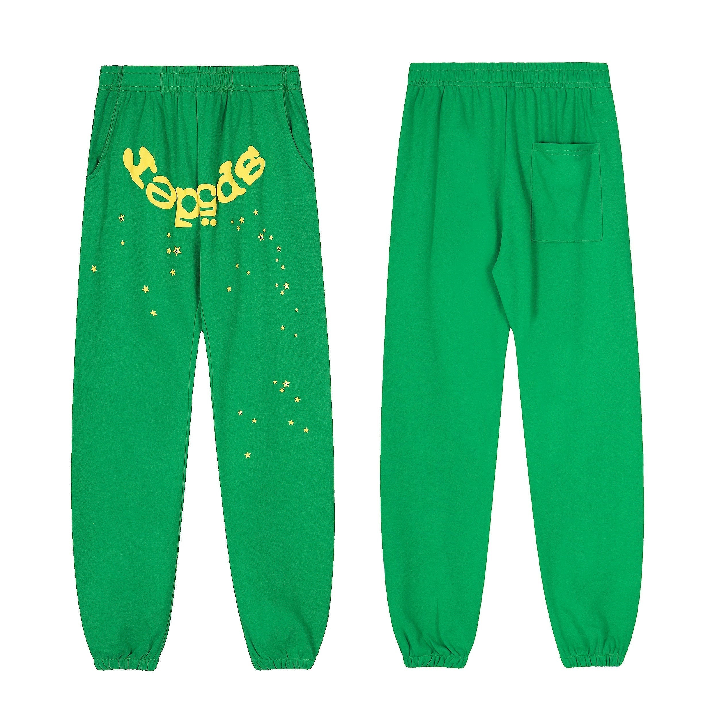 Sp5der Green Spider Web Star Pullover Hoodie