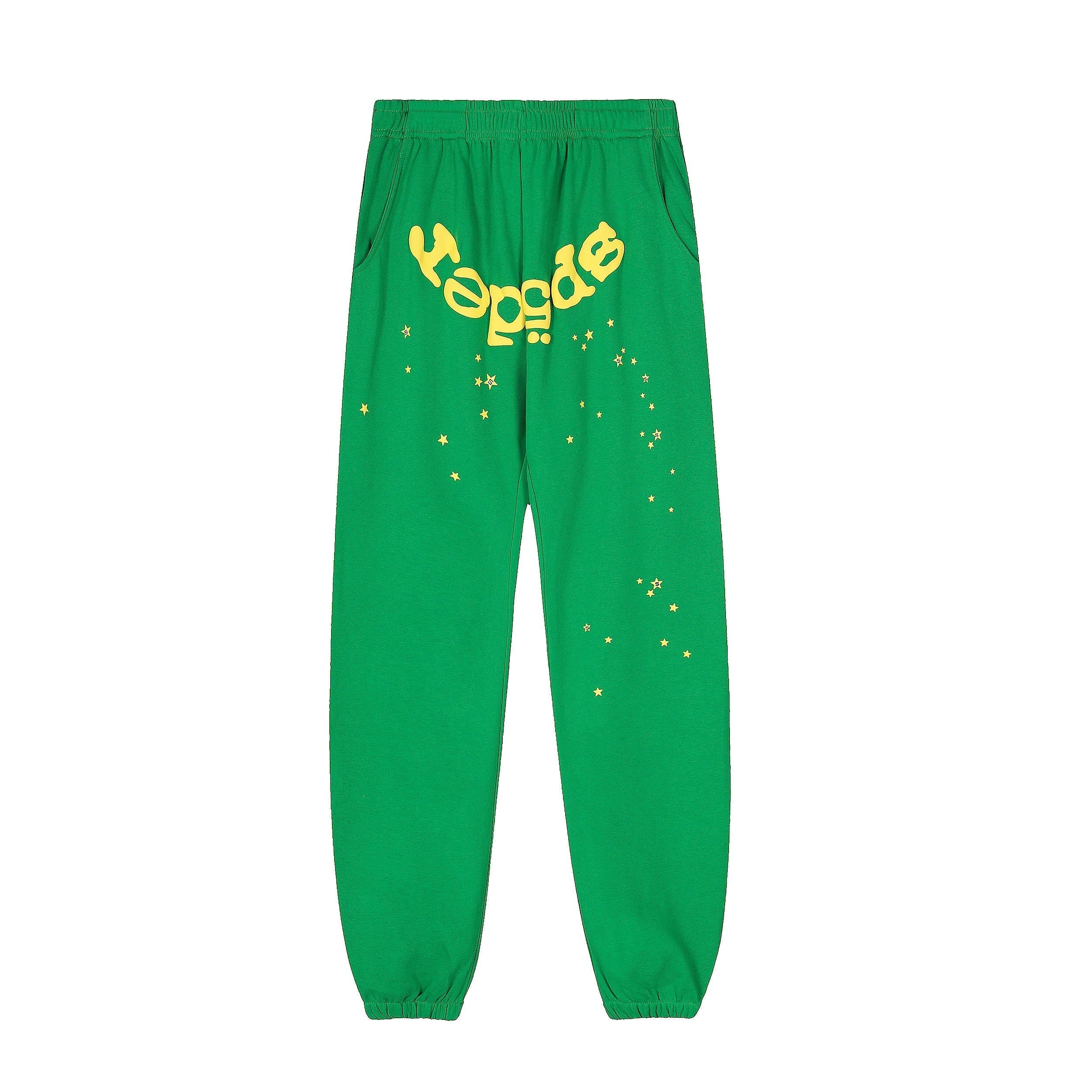 Sp5der Green Spider Web Star Pullover Hoodie