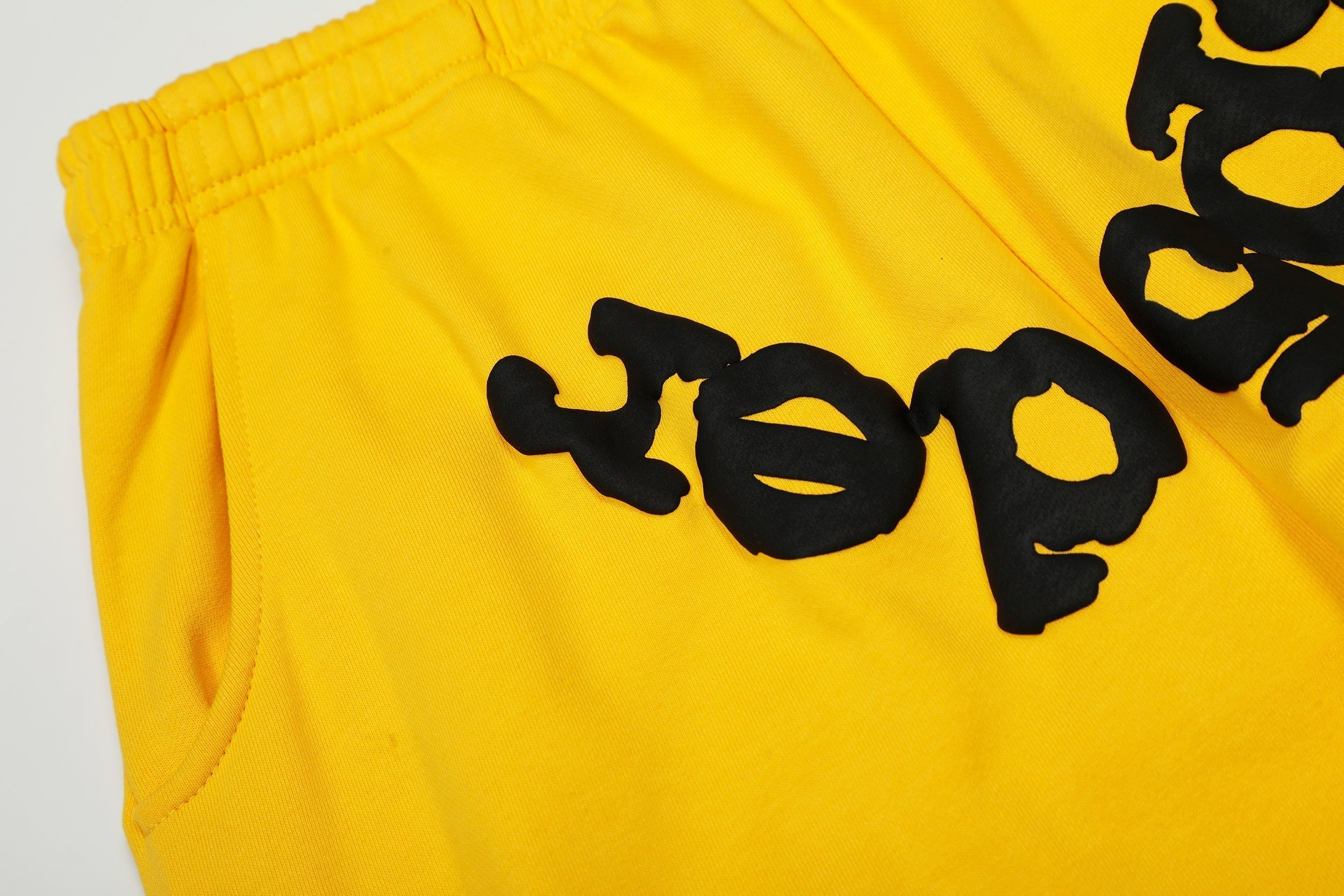 Sp5der Yellow Spider Web Hoodie Sweatpants Set
