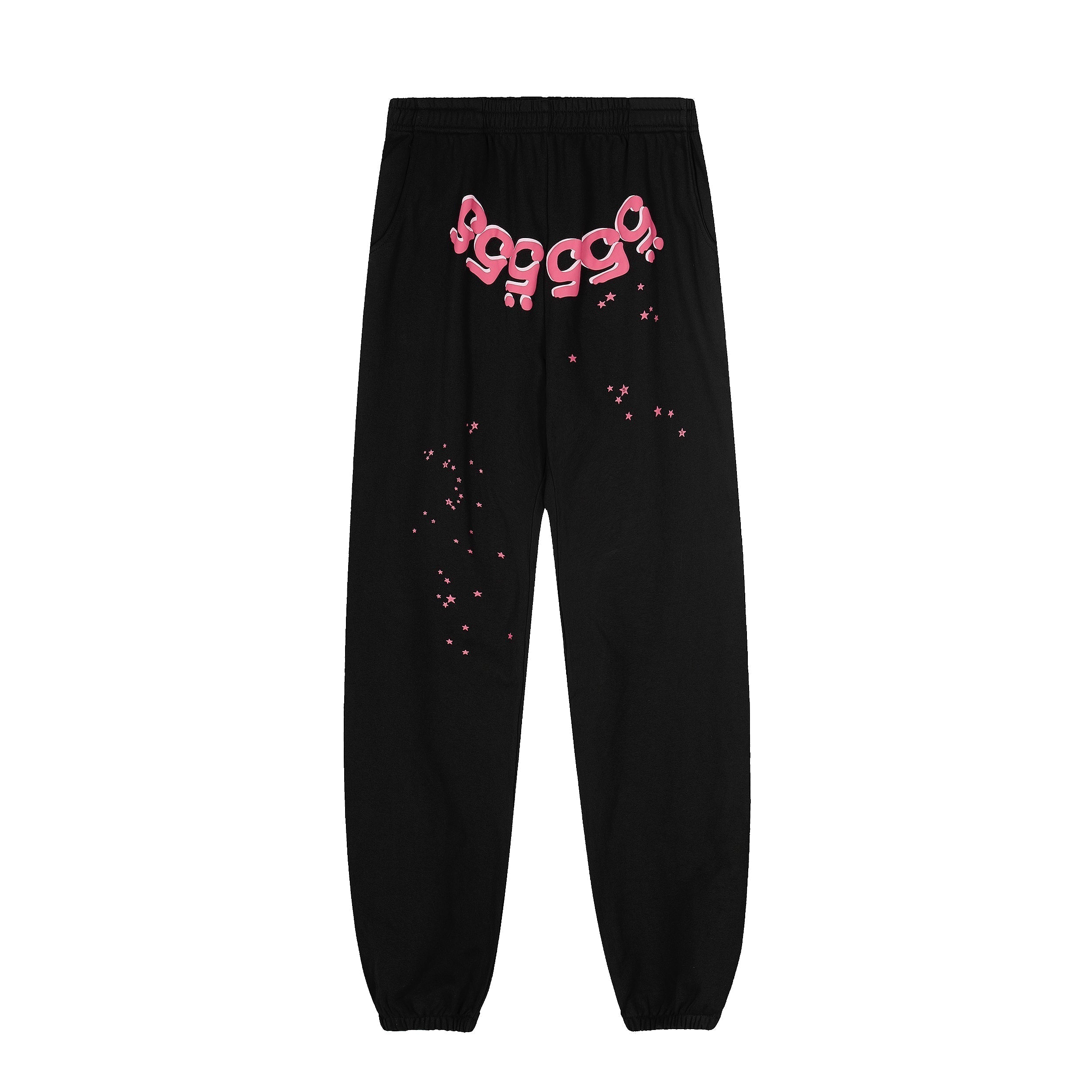 Sp5der Black 555‑999 Spider Web Hoodie Sweatpants Set